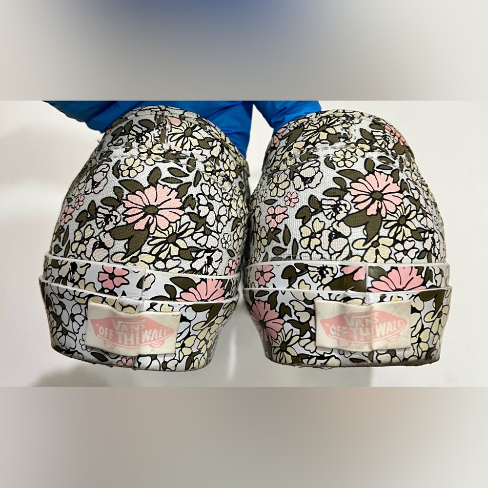 Vans Mono Floral Old Skool Tapered Sneakers US Women’s 8.5 Men’s 7 EUC - Picture 3 of 10